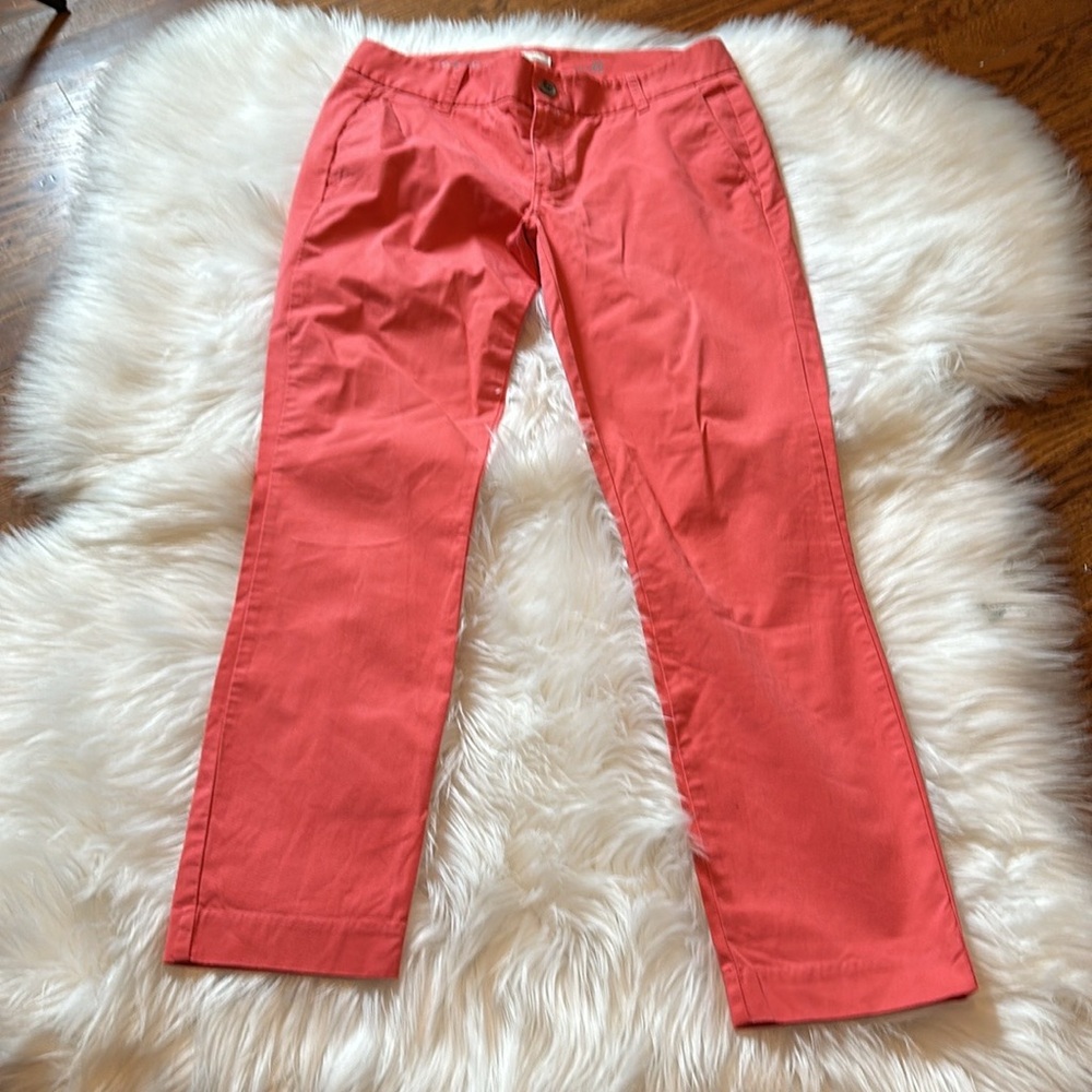 J. Crew Frankie Slim Chino Pants in Coral Pink - Picture 2 of 5